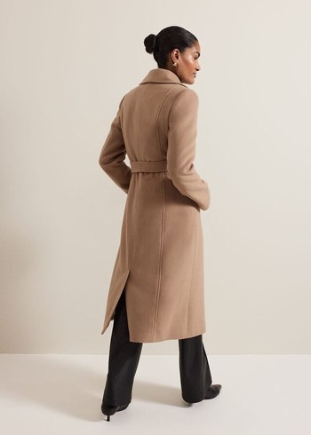 Phase Eight Livvy Wool Camel Trench Coats Brown Australia | CJ2156098